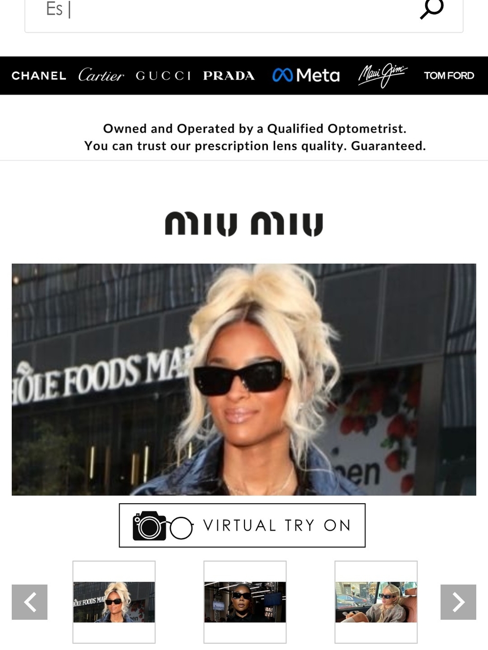 Miu Miu Black Cat-Eye Sunglasses - Picture 2 of 9